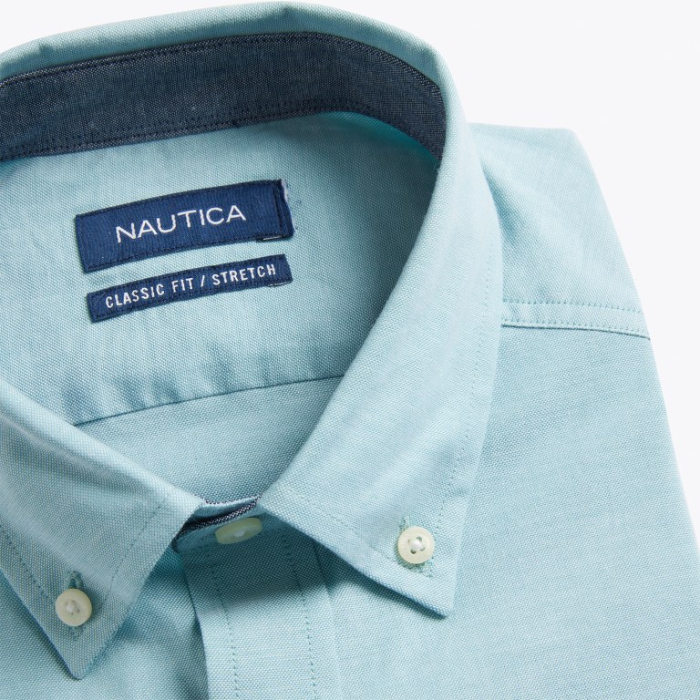 Expresión Saltar bomba Camisas Nautica Hombre Barata - Wrinkle-resistant Wear To Trabajo -sleeve  Azules